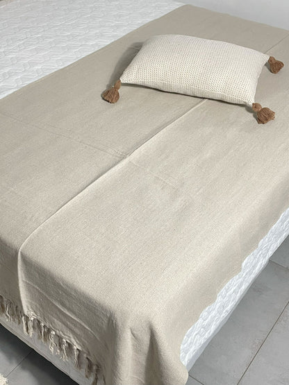 COLCHA BASIC QUEEN BEGE