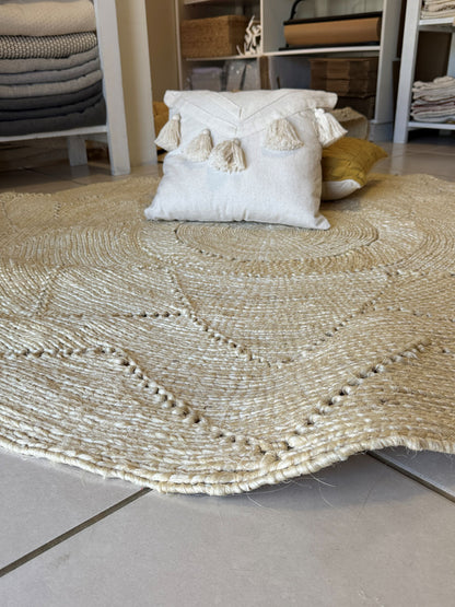 TAPETE REDONDO SISAL TRABALHADO 1,50m