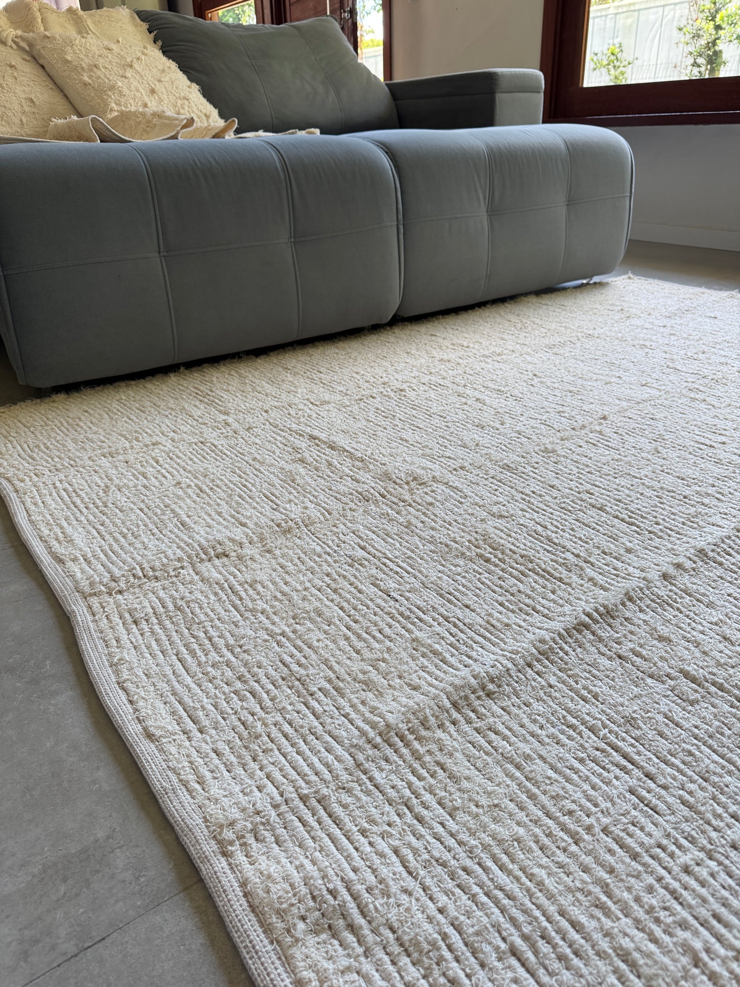 TAPETE CLÁSSICO FELPUDO DUPLA FACE BEGE 150x200cm