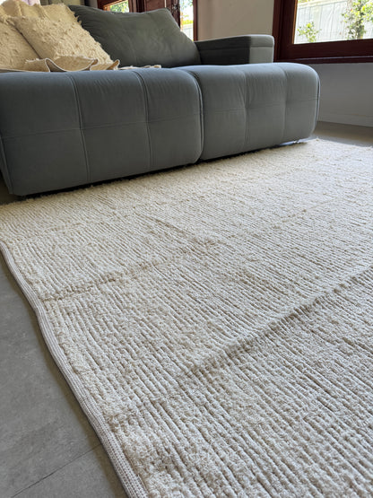 TAPETE CLÁSSICO FELPUDO DUPLA FACE BEGE 150x200cm