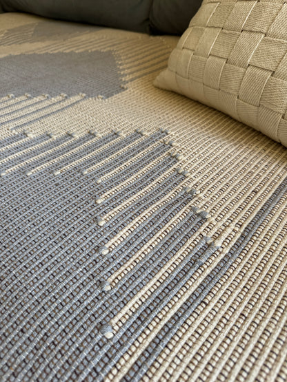 TAPETE MULTIUSO MINAS CRU COM CINZA 80X200cm