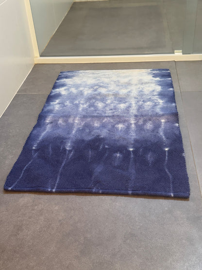 TAPETINHO SHIBORI INDIGO PLISSÉ