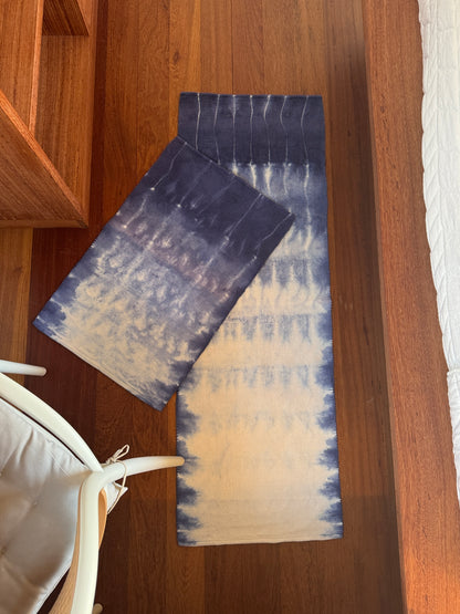 TAPETINHO SHIBORI INDIGO PLISSÉ