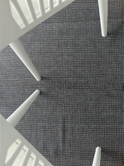 Tapete artesanal algodão quadrado preto liso 150 x 150 cm